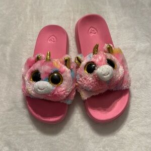 Girls slides pink with rainbow unicorn